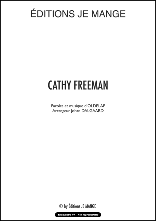 Partition "Cathy Freeman" format pdf. Un exemplaire. Couverture